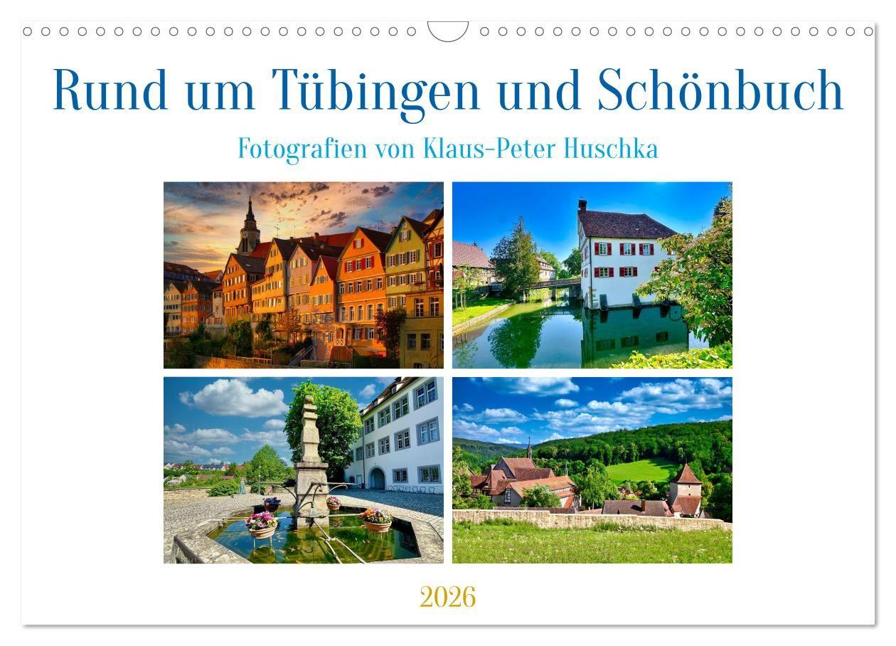Kalendár/Diár Rund um Tübingen und Schönbuch (Wandkalender 2026 DIN A3 quer), CALVENDO Monatskalender Calvendo