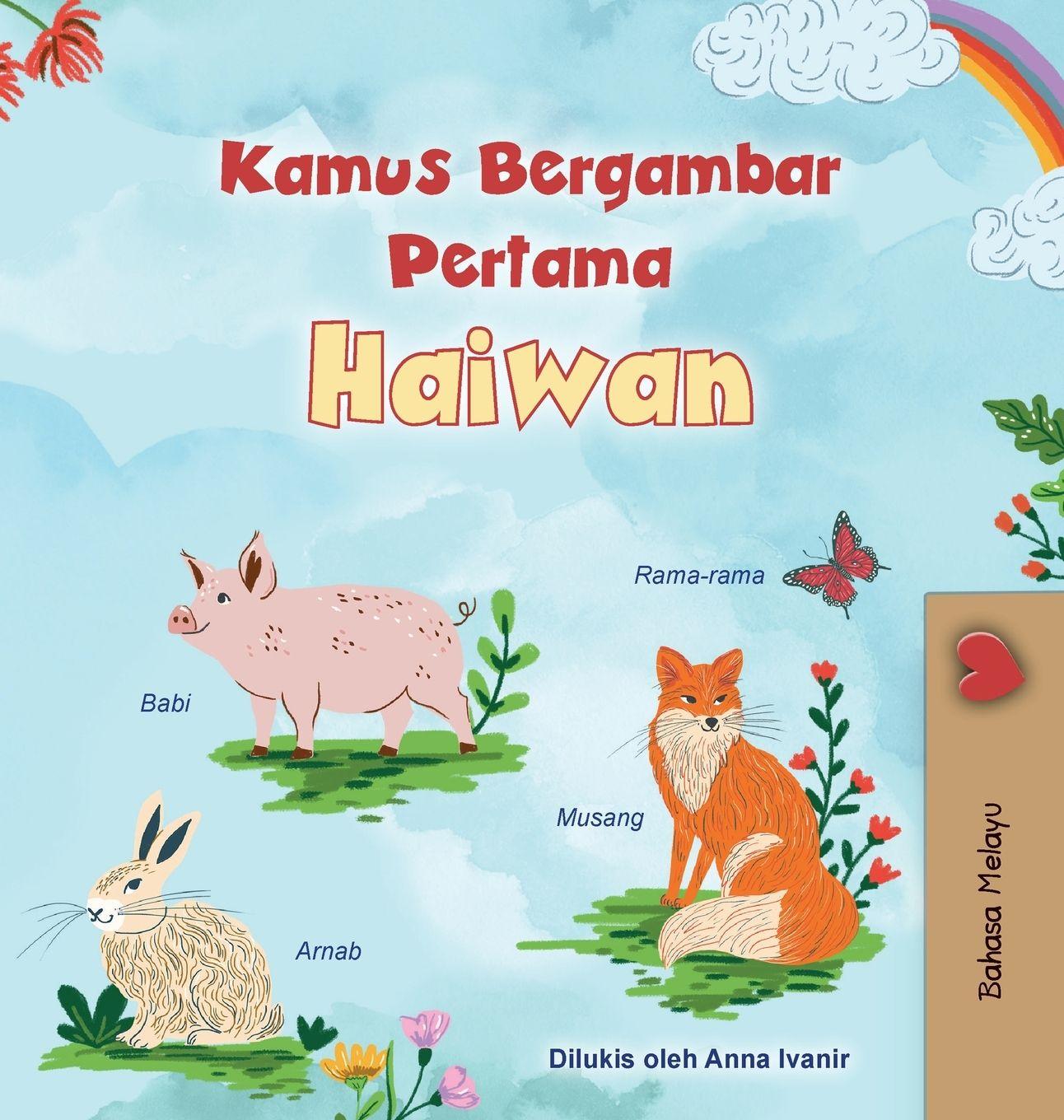 Kniha First Picture Dictionary - Animals (Malay Children's Book) KidKiddos Books