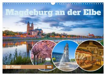 Kalender/Terminbuch Magdeburg an der Elbe - Der Planer (Wandkalender 2026 DIN A3 quer), CALVENDO Monatskalender Calvendo
