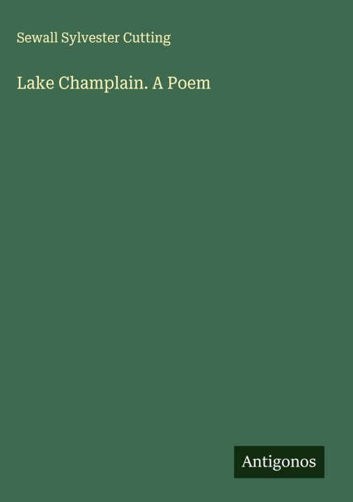 Kniha Lake Champlain. A Poem 