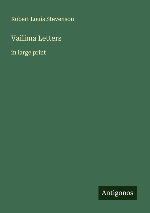 Buch Vailima Letters 