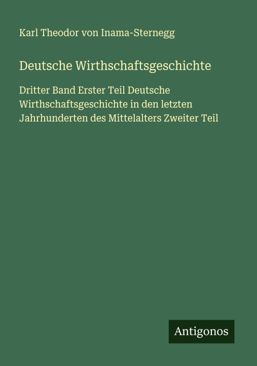 Carte Deutsche Wirthschaftsgeschichte 
