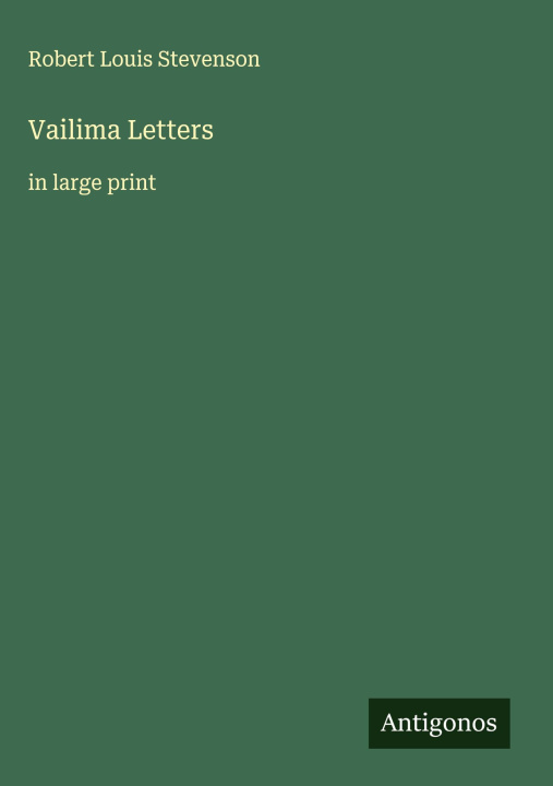 Kniha Vailima Letters 