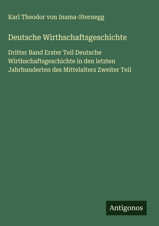Carte Deutsche Wirthschaftsgeschichte 