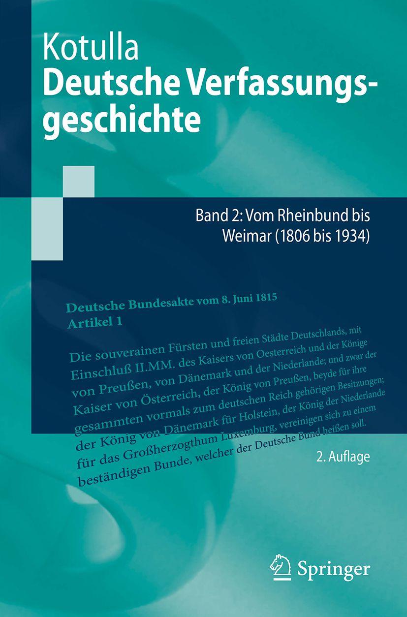 Kniha Deutsche Verfassungsgeschichte Band 2 Michael Kotulla