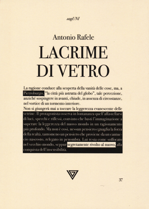 Carte Lacrime di vetro Antonio Rafele