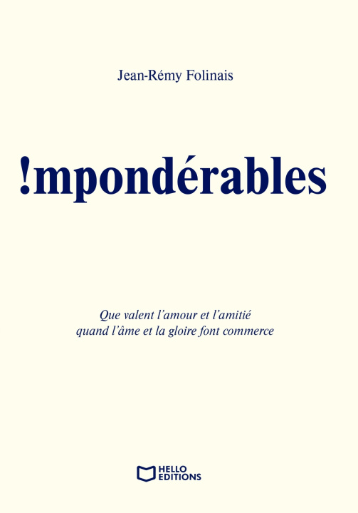 Kniha Impondérables Jean-Rémy Folinais