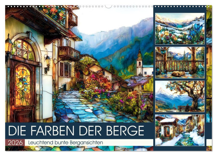 Kalendár/Diár Die Farben der Berge (Wandkalender 2026 DIN A2 quer), CALVENDO Monatskalender Calvendo