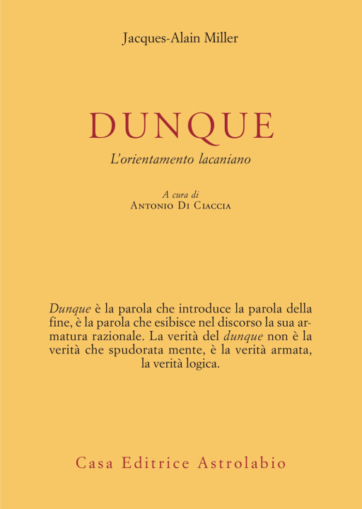 Kniha Dunque Jacques-Alain Miller