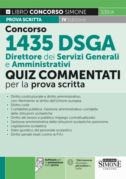 Kniha Concorso 1435 DSGA Direttore dei servizi generali e amministrativi. Quiz commentati per la prova scritta 