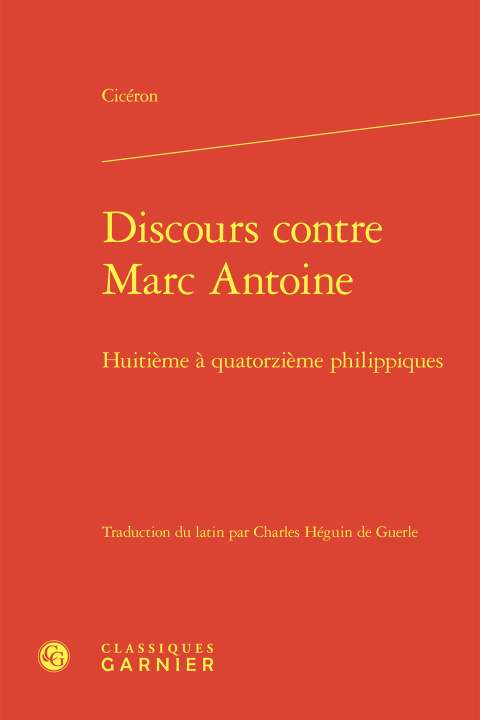 Книга Discours contre Marc Antoine Cicéron