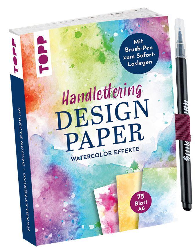Hra/Hračka Handlettering Design Paper World of Watercolor A6 mit Brush Pen Ludmila Blum