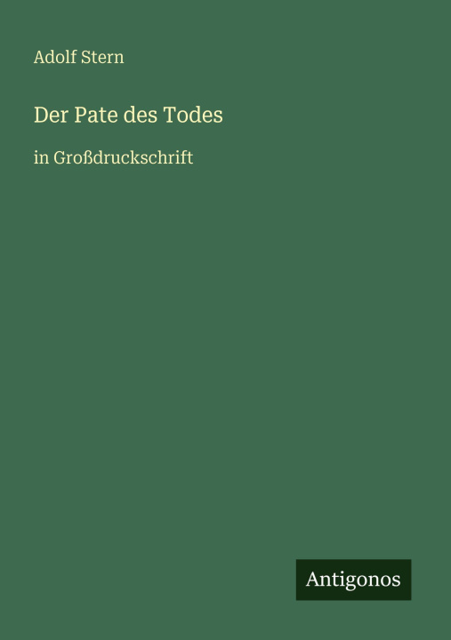 Kniha Der Pate des Todes Adolf Stern