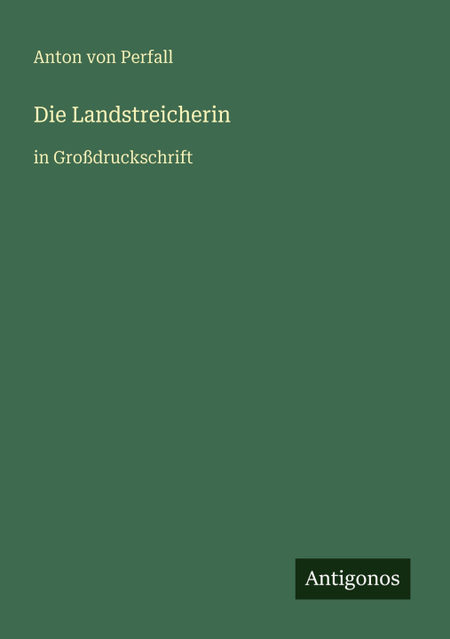 Kniha Die Landstreicherin Anton von Perfall