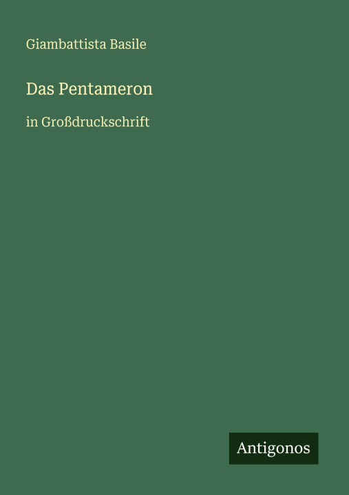 Kniha Das Pentameron Giambattista Basile