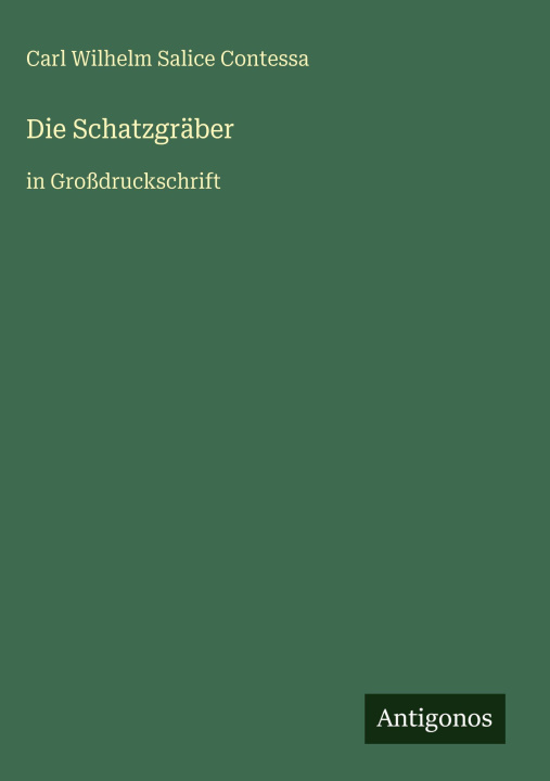 Kniha Die Schatzgräber Carl Wilhelm Salice Contessa