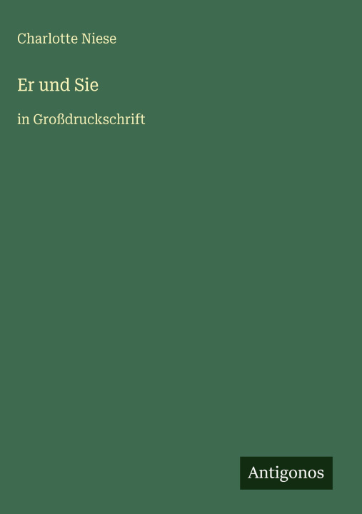 Kniha Er und Sie Charlotte Niese
