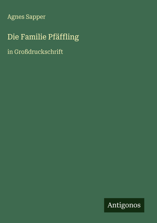 Kniha Die Familie Pfäffling Agnes Sapper