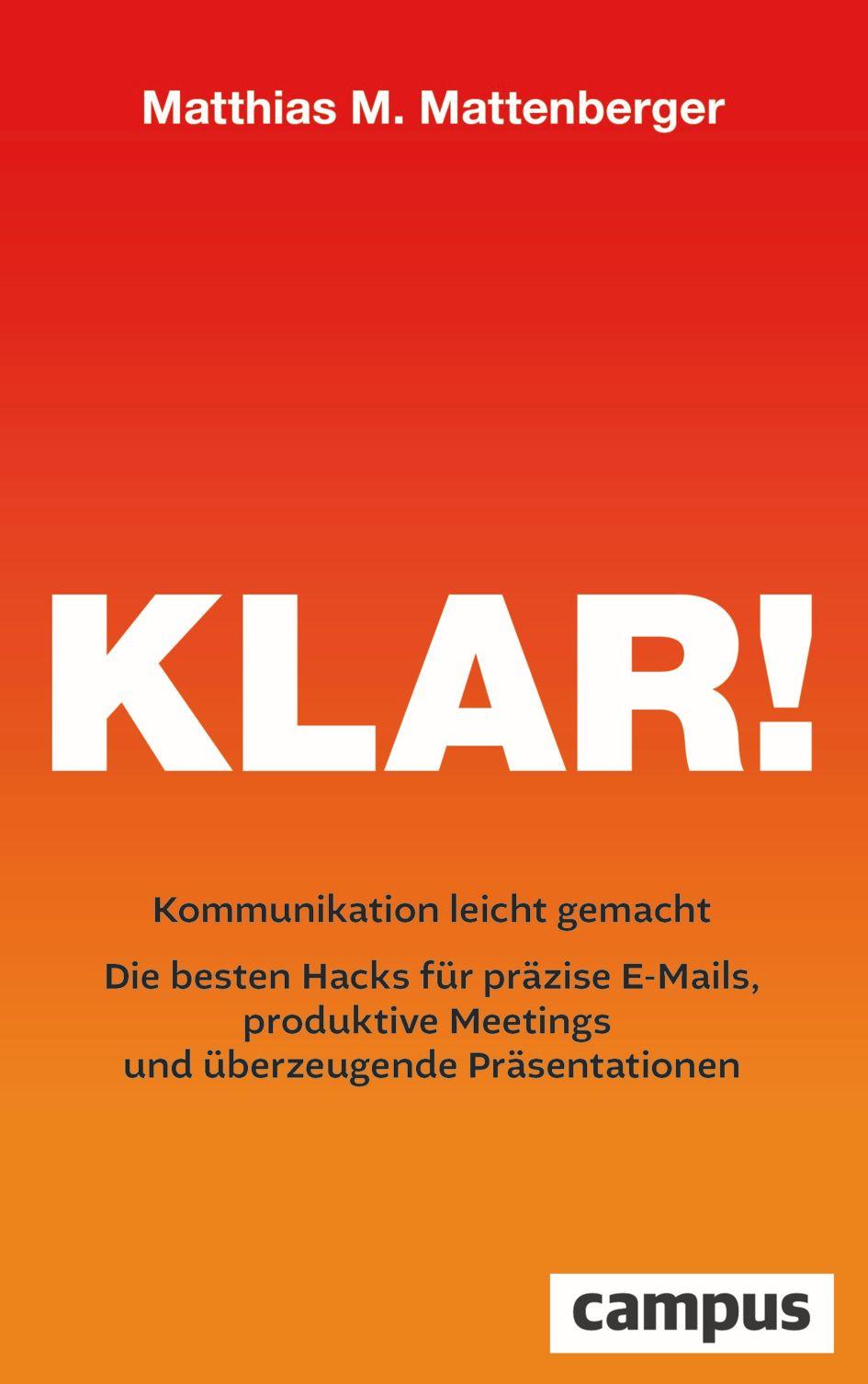 Kniha Klar! Matthias M. Mattenberger