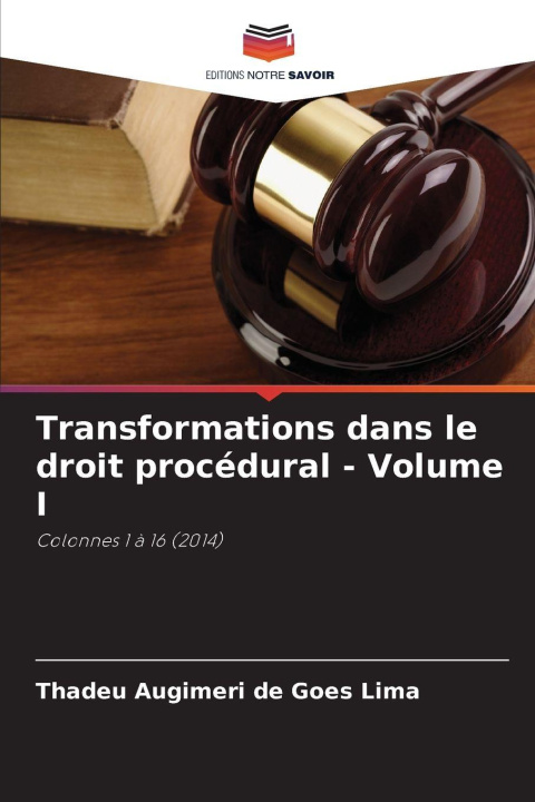 Kniha Transformations dans le droit procédural - Volume I Thadeu Augimeri de Goes Lima