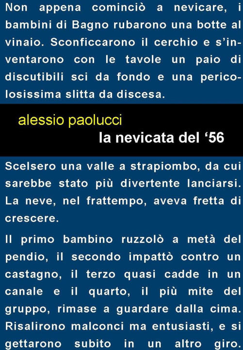 Kniha nevicata del '56 Alessio Paolucci