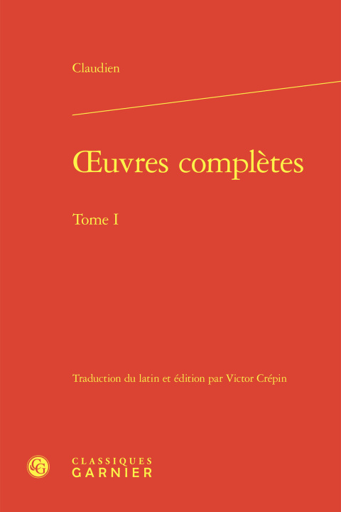 Kniha Oeuvres complètes. tome i Claudien