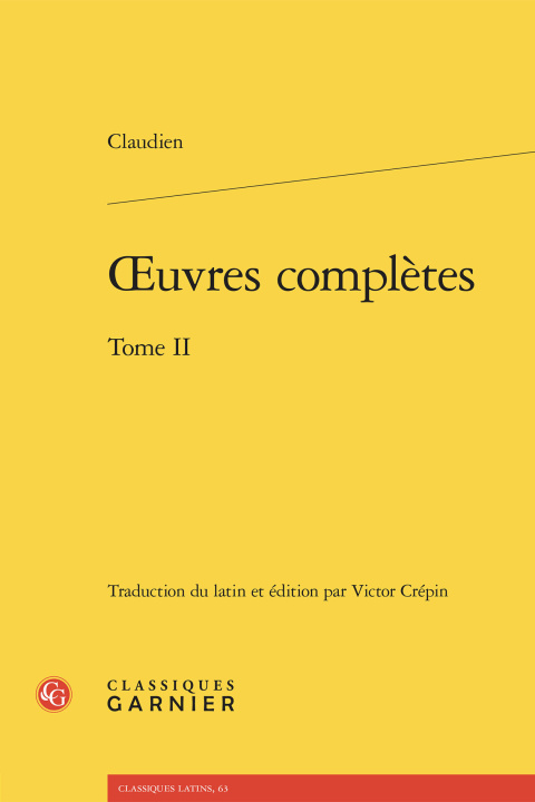 Книга Oeuvres complètes. tome ii Claudien