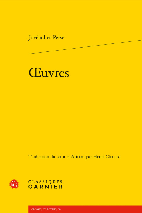 Kniha Oeuvres Juvenal perse