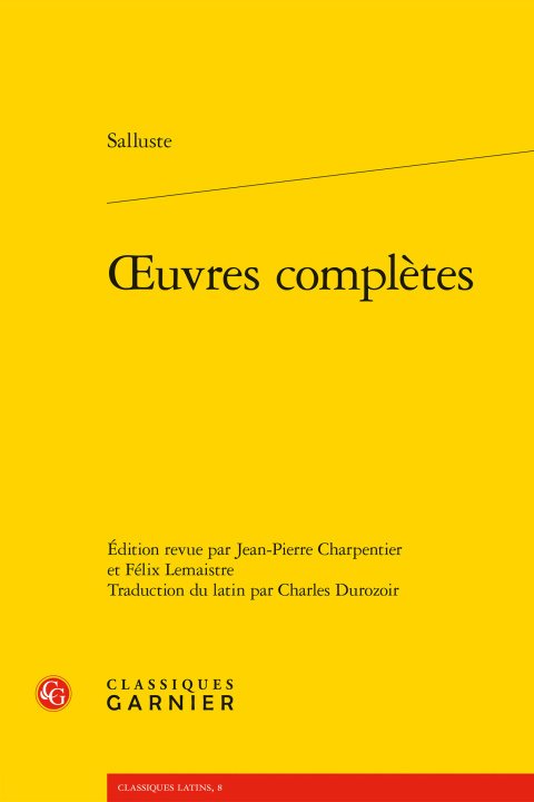 Kniha Oeuvres complètes Salluste