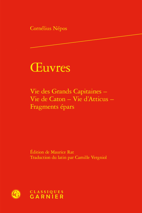 Kniha Oeuvres Cornelius nepos