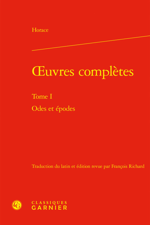 Книга Oeuvres complètes. tome i - odes et épodes Horace