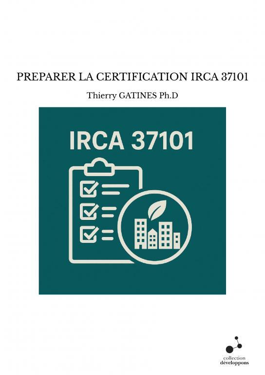 Kniha PREPARER LA CERTIFICATION IRCA 37101 GATINES Ph.D