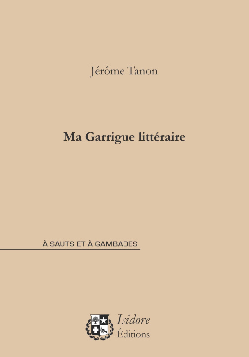 Book Ma Garrigue littéraire TANON