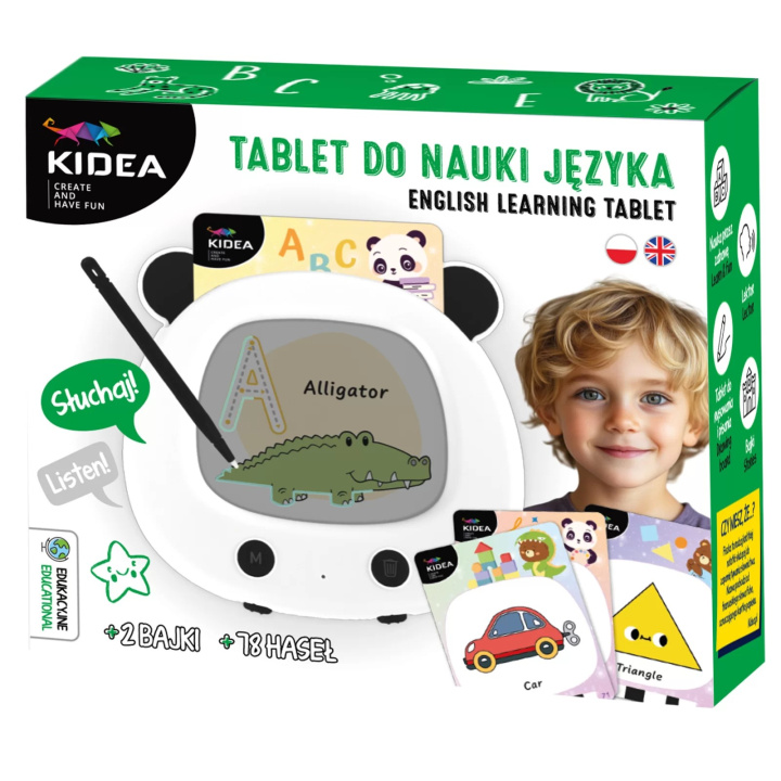 Kniha Tablet do nauki języka angielskiego Kidea 