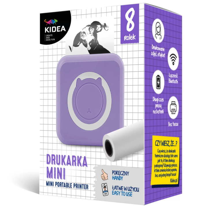 Knjiga Mini drukarka termiczna Kidea 