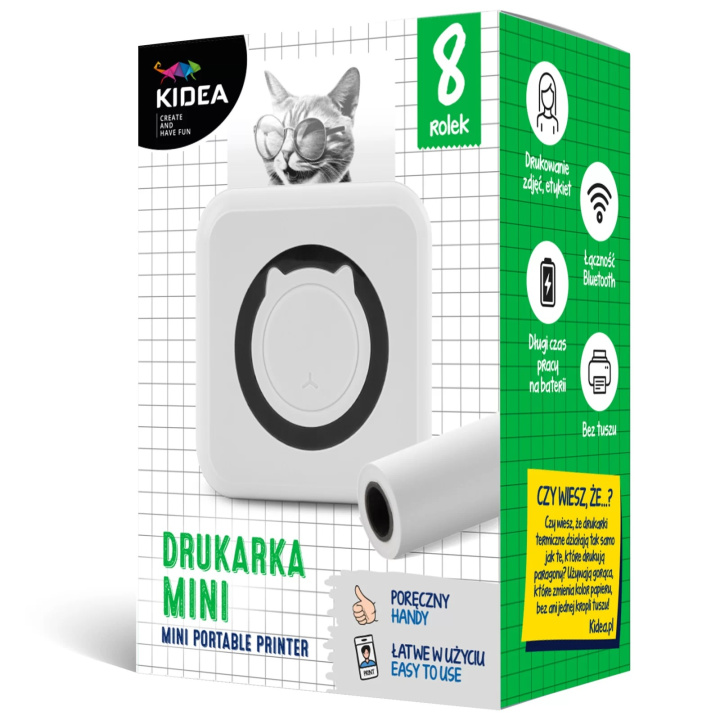 Kniha Mini drukarka termiczna Kidea 