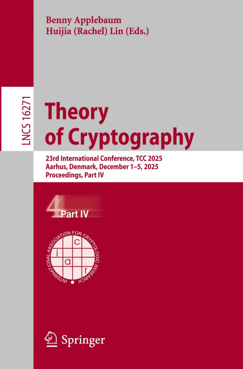 Book Theory of Cryptography Benny Applebaum