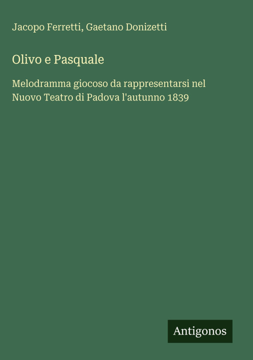 Kniha Olivo e Pasquale Gaetano Donizetti