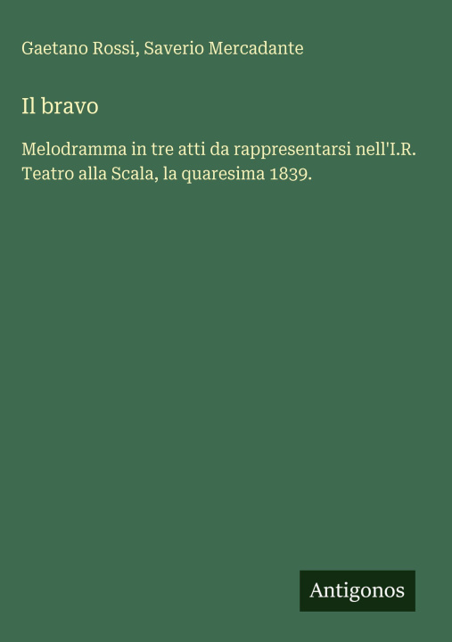 Kniha Il bravo Saverio Mercadante