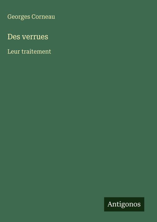Kniha Des verrues Georges Corneau