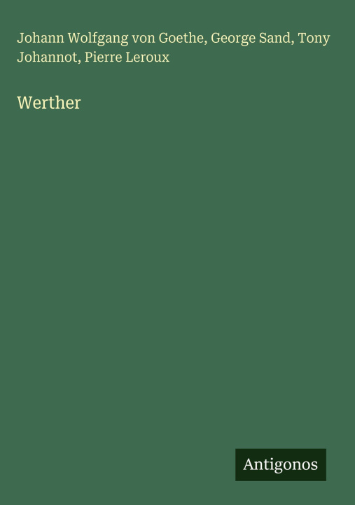 Kniha Werther George Sand