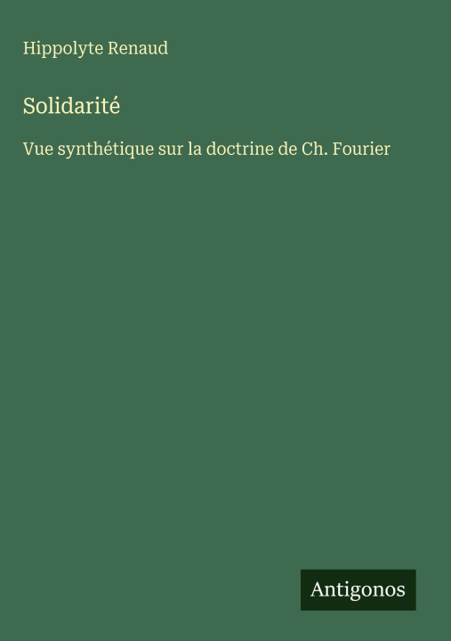 Book Solidarité Hippolyte Renaud