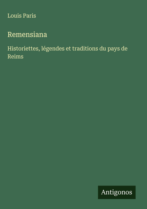 Kniha Remensiana Louis Paris