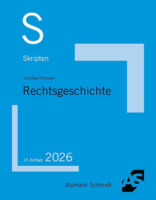 Knjiga Skript Rechtsgeschichte Jan Thiessen