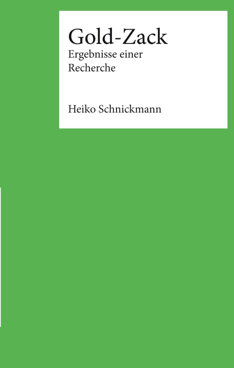 Kniha Gold-Zack 