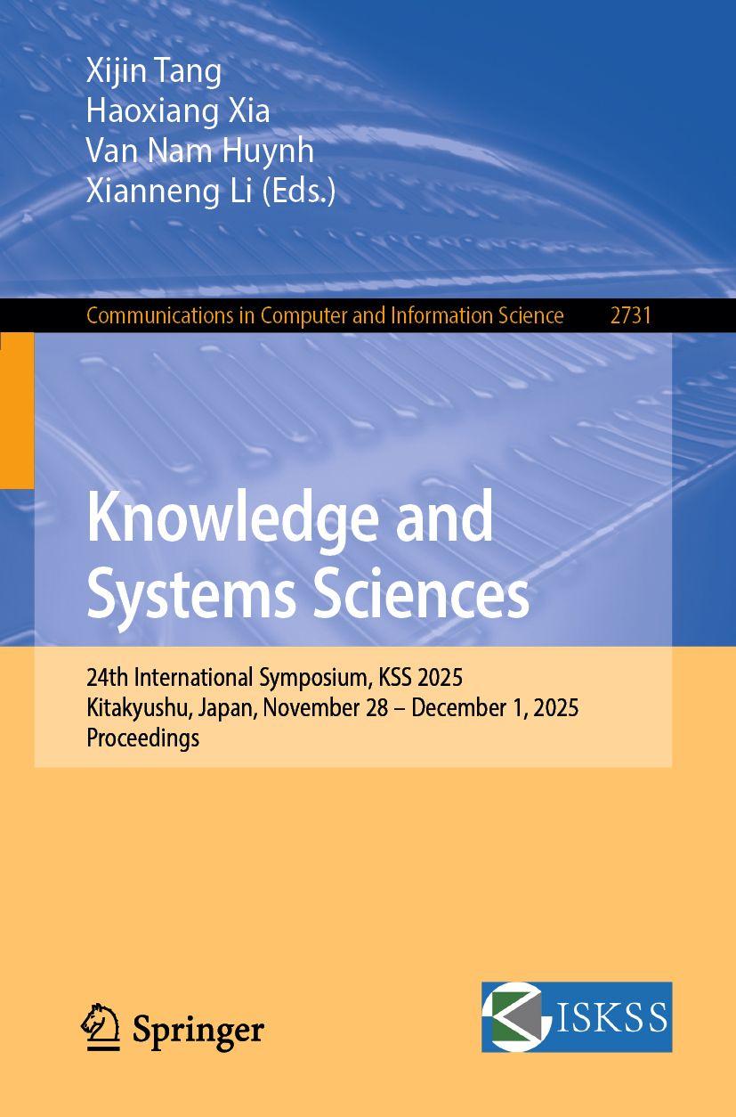 Kniha Knowledge and Systems Sciences Xijin Tang