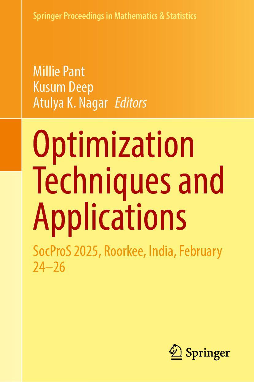 Livro Optimization Techniques and Applications Millie Pant