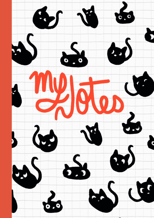Kniha Carnet Chat Orange Hello Editions