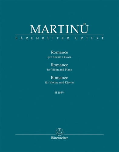 Βιβλίο Romance pro housle a klavír H 186bis Bohuslav Martinů