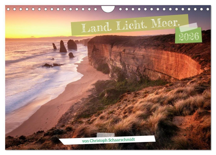 Kalendář/Diář Land. Licht. Meer. (Wandkalender 2026 DIN A4 quer), CALVENDO Monatskalender Calvendo